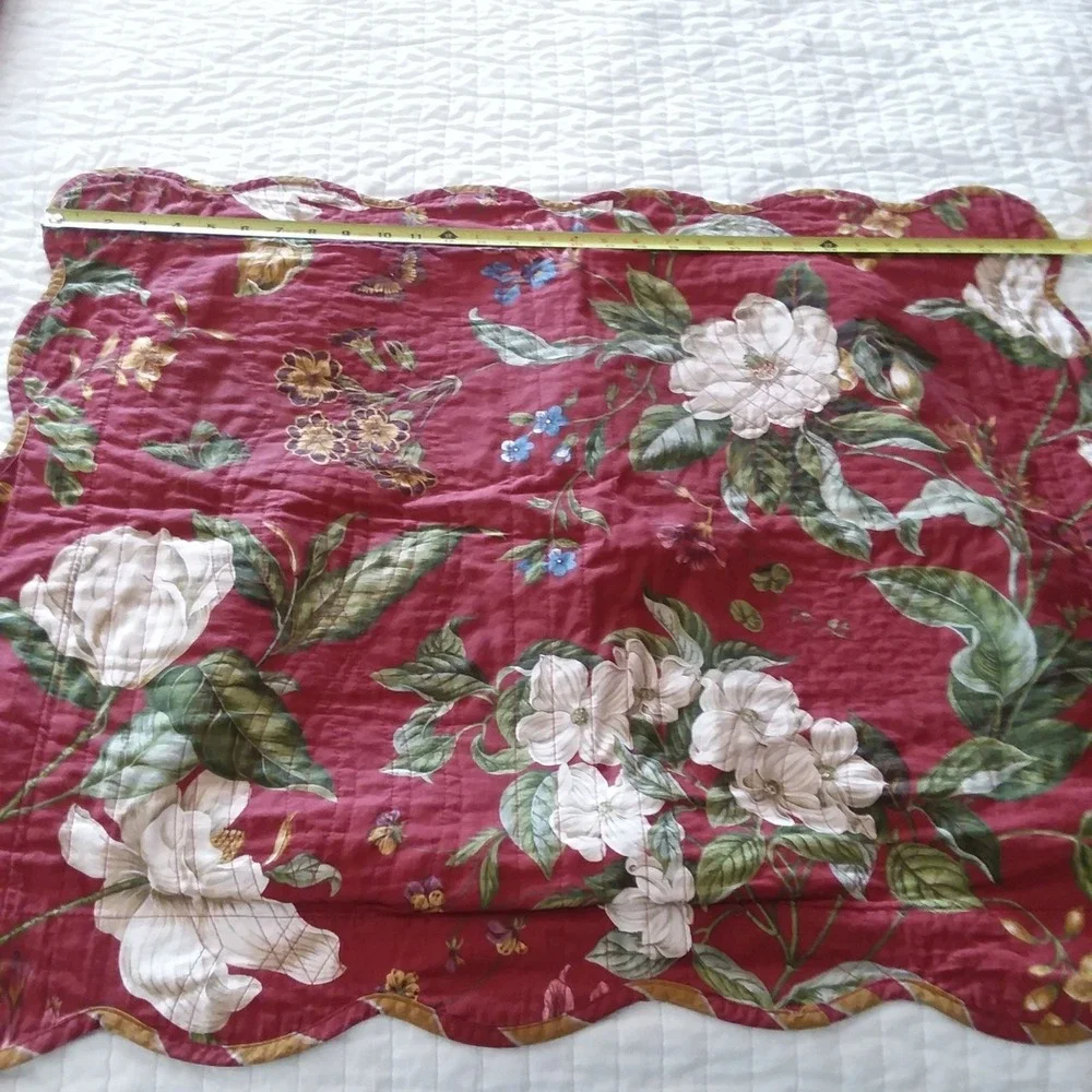 Waverly Set of 2‎ Pillow Shams & Quilt 87x87 Floral Butterflies Magnolia Cottage